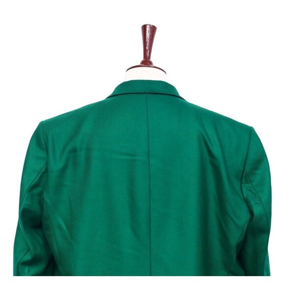 Mens Blazer Green Wool Velvet Formal Tuxedo Jacket Wedding Party Sport Coat 48R - Picture 6 of 7